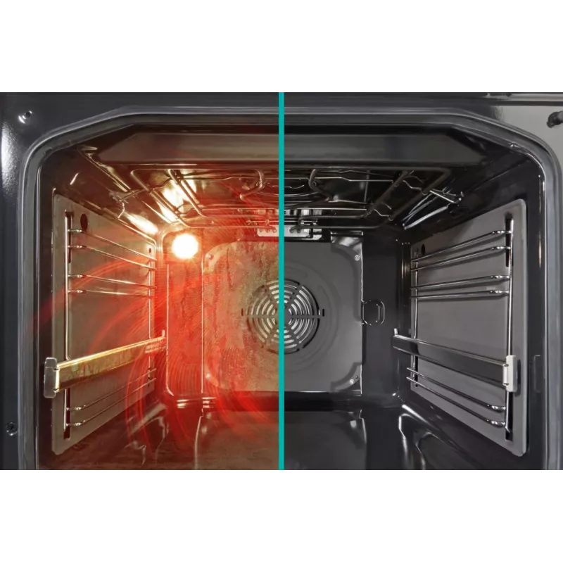 Gorenje GEIT5C61XPG cocina eléctrica independiente con placa de inducción, 4 zonas, horno de 70 l, limpieza catalítica, 50 cm, acero inoxidable