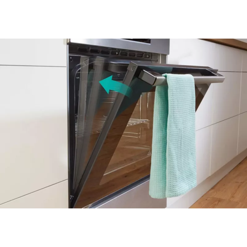 Gorenje GEIT5C61XPG cocina eléctrica independiente con placa de inducción, 4 zonas, horno de 70 l, limpieza catalítica, 50 cm, acero inoxidable