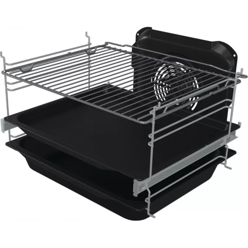 Gorenje GEIT5C61XPG cocina eléctrica independiente con placa de inducción, 4 zonas, horno de 70 l, limpieza catalítica, 50 cm, acero inoxidable