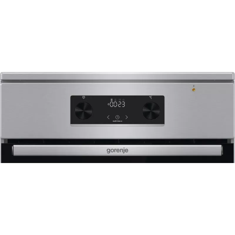 Gorenje GEIT5C61XPG cocina eléctrica independiente con placa de inducción, 4 zonas, horno de 70 l, limpieza catalítica, 50 cm, acero inoxidable