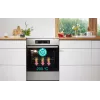 Gorenje GEIT5C61XPG cocina eléctrica independiente con placa de inducción, 4 zonas, horno de 70 l, limpieza catalítica, 50 cm, acero inoxidable
