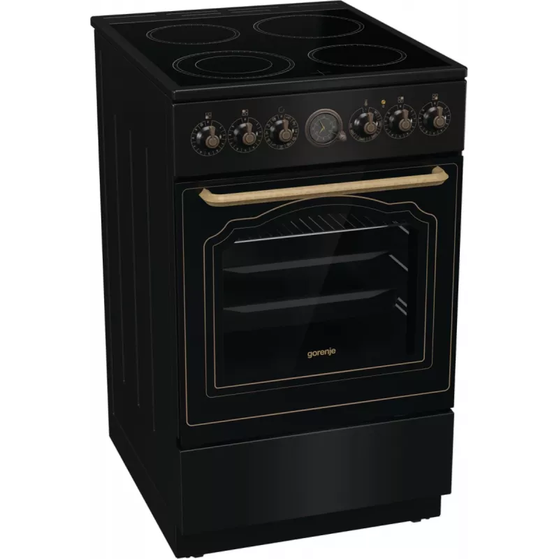 Gorenje GECS5B70CLB Cocina independiente con placa vitrocerámica eléctrica negra