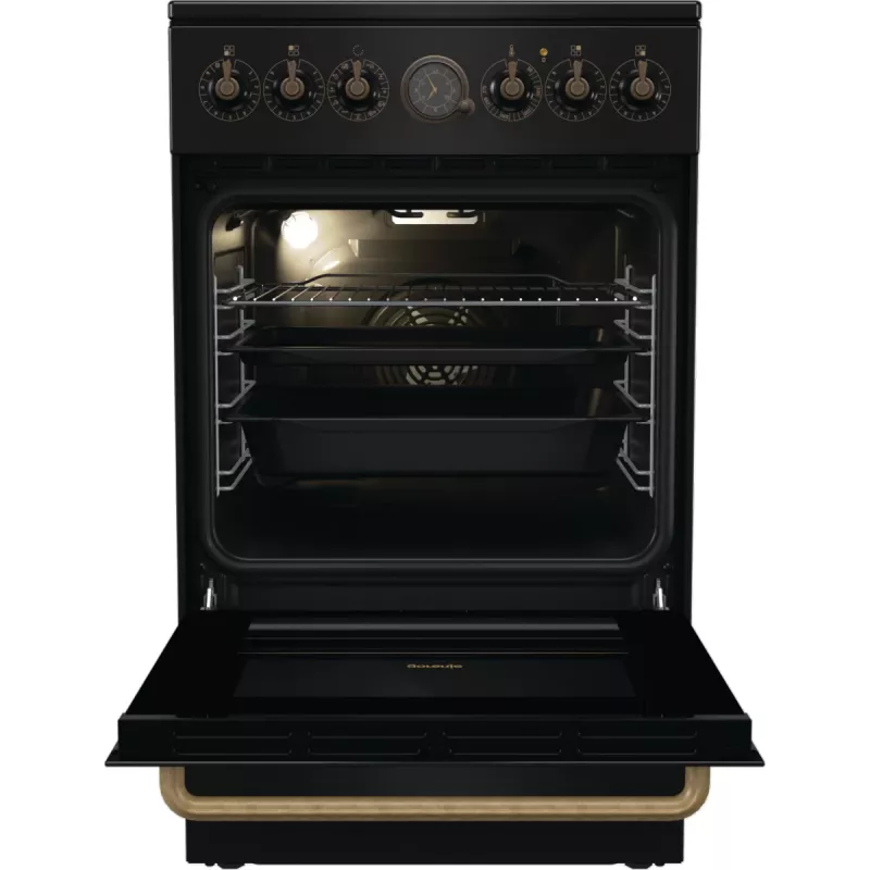 Gorenje GECS5B70CLB Cocina independiente con placa vitrocerámica eléctrica negra