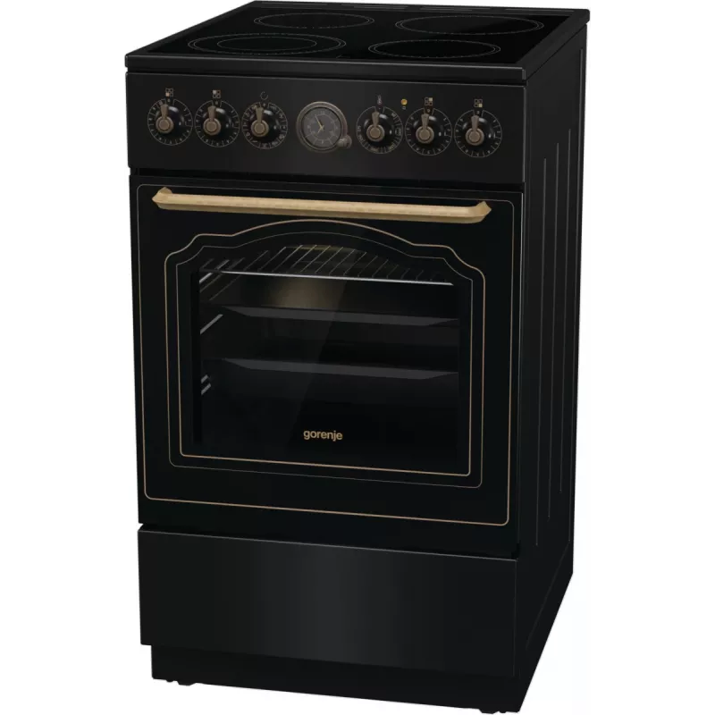Gorenje GECS5B70CLB Cocina independiente con placa vitrocerámica eléctrica negra