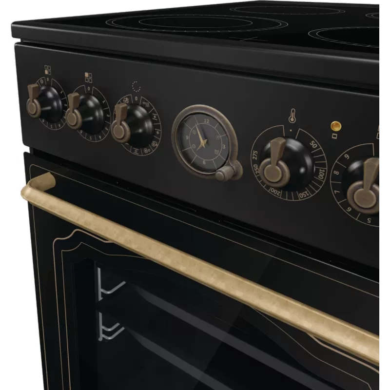 Gorenje GECS5B70CLB Cocina independiente con placa vitrocerámica eléctrica negra
