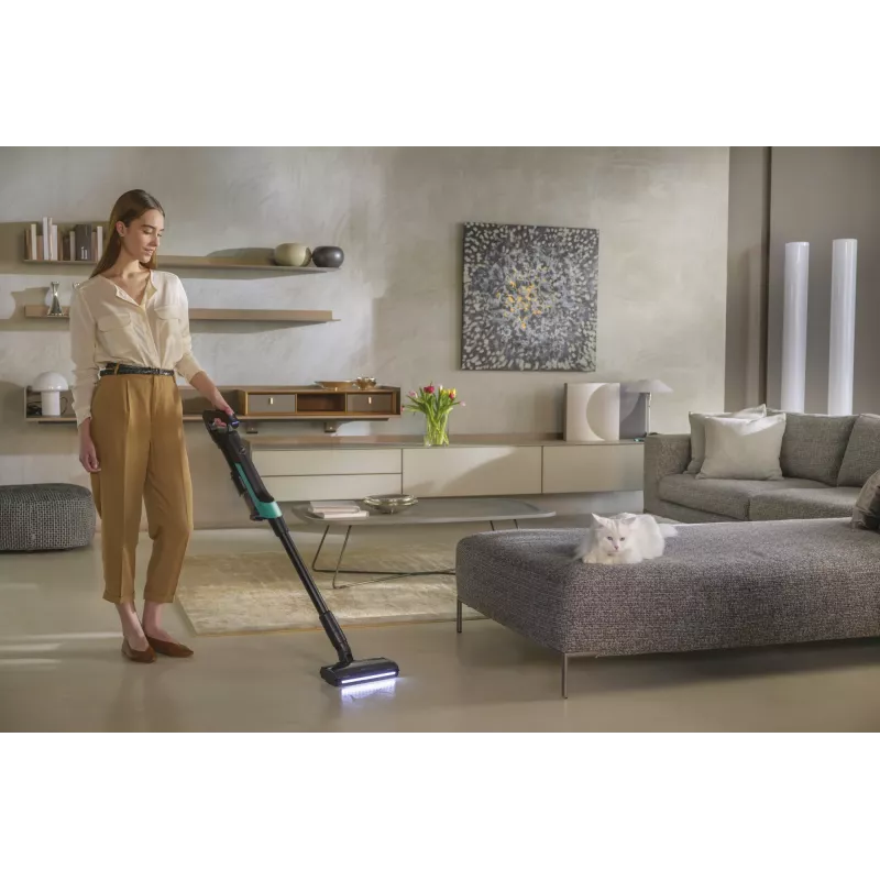 Aspirador 2 en 1 con batería Hoover HF210P 011 en seco EPA sin bolsa 165 W Turquesa
