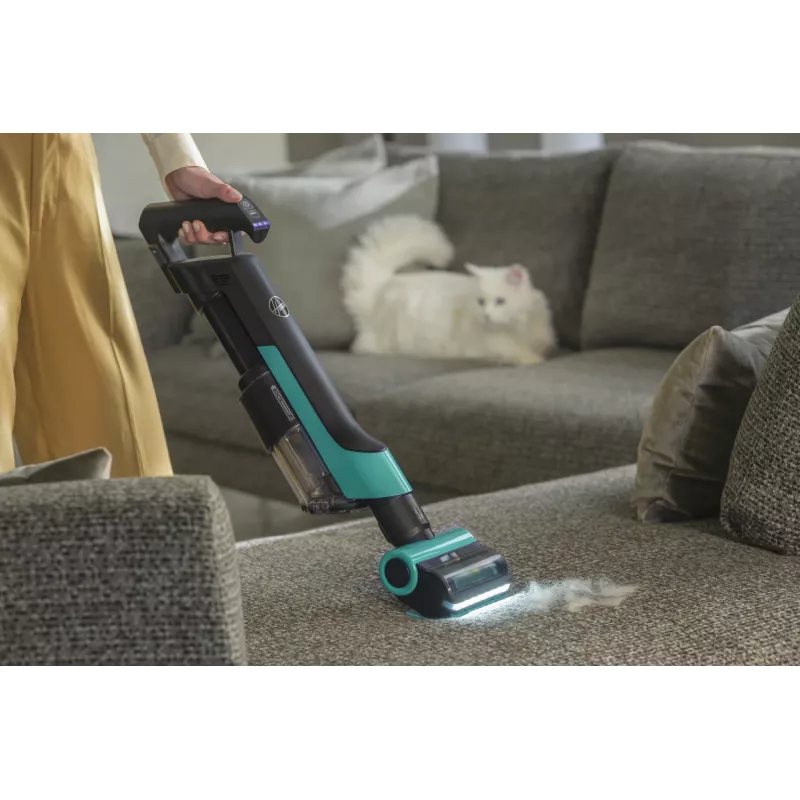 Aspirador 2 en 1 con batería Hoover HF210P 011 en seco EPA sin bolsa 165 W Turquesa