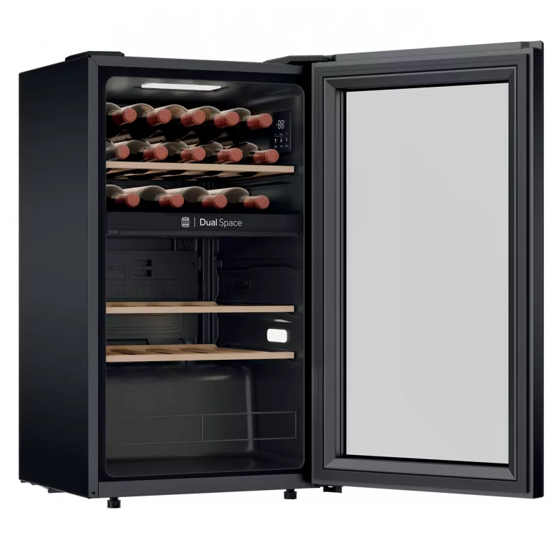 Vinoteca con compresor Candy DiVino CNWQ4G32G2 independiente negra 32 botellas