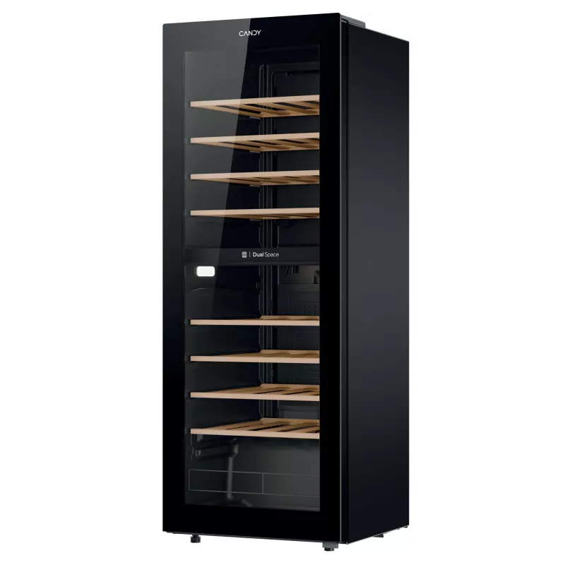 Vinoteca con compresor Candy CNWQ4G56G2 independiente negra 56 botellas