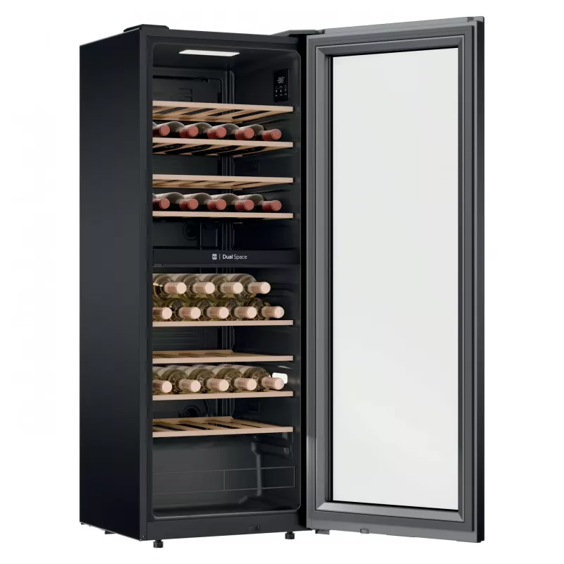 Vinoteca con compresor Candy CNWQ4G56G2 independiente negra 56 botellas