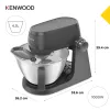 Robot de cocina Kenwood KHC30.070GY — 1000 W, bol de acero inoxidable de 4,3 L, control giratorio, gris