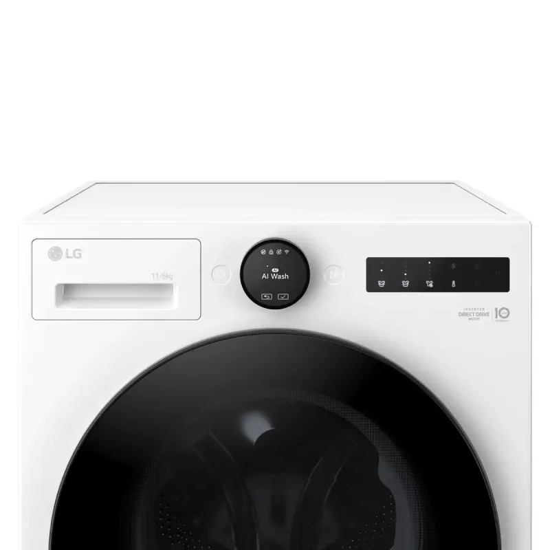 LG WT1210WWF lavasecadora de carga frontal 12 kg / 10 kg, 1400 rpm, Wi-Fi, blanca