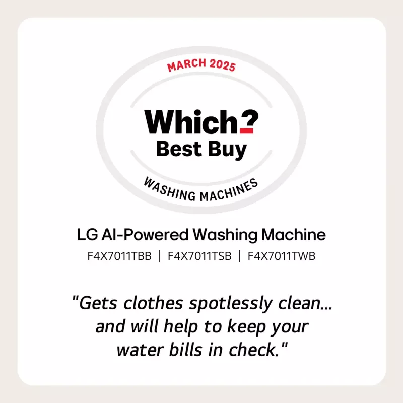 LG WT1210WWF lavasecadora de carga frontal 12 kg / 10 kg, 1400 rpm, Wi-Fi, blanca