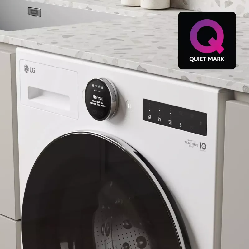 LG WT1210WWF lavasecadora de carga frontal 12 kg / 10 kg, 1400 rpm, Wi-Fi, blanca