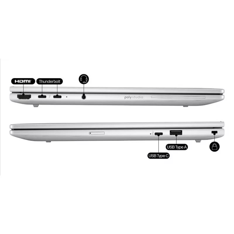 HP EliteBook 8 G1i AI Intel Core Ultra 5 225U Portátil 35,6 cm (14 inch) WUXGA 32 GB DDR5-SDRAM Wi-Fi 7 (802.11be) Windows 11 Pro AI PC Plata