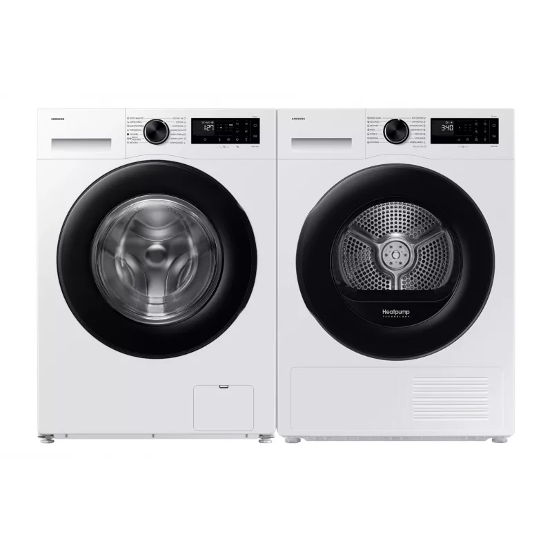 Samsung DV90DG52A0AELE Secadora con bomba de calor Independiente Carga frontal 9 kg Blanco