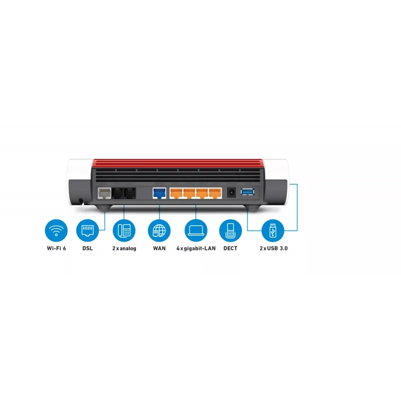 Router de sobremesa FRITZ!Box 7590 AX Dual-Band Wi-Fi 6