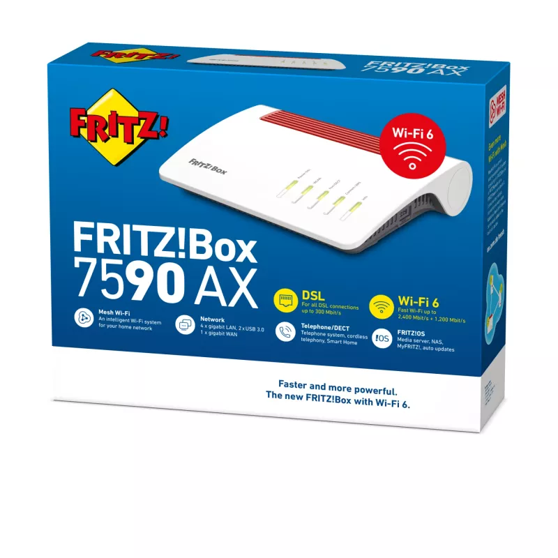 Router de sobremesa FRITZ!Box 7590 AX Dual-Band Wi-Fi 6