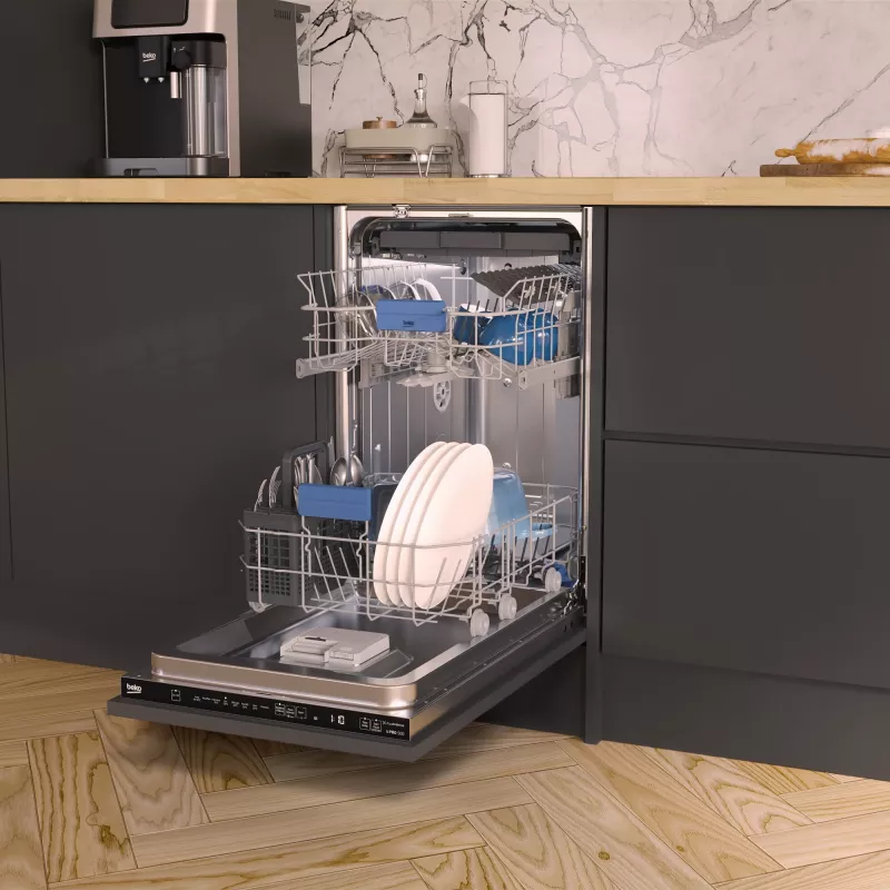 Beko BDIS38040Q Lavavajillas integrado Slimline con AquaIntense®