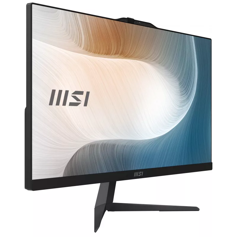 MSI Modern AM242 1M-1219EU PC todo en uno/estación de trabajo Intel Core 5 120U 60,5 cm (23,8 pulgadas) 1920 x 1080 píxeles 8 GB DDR5-SDRAM 512 GB SSD Windows 11 Pro Wi-Fi 6E (802.11ax) negro