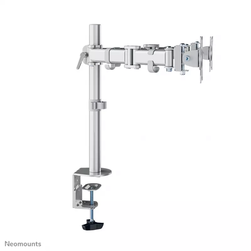 Neomounts NM-D135DSILVER Soporte para monitor 10-27 inch, pinza de mesa/pasacables de mesa, 8 kg, 25,4 cm (10 inch), 68,6 cm (27 inch), 100 x 100 mm, Plata