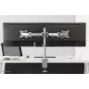 Neomounts NM-D135DSILVER Soporte para monitor 10-27 inch, pinza de mesa/pasacables de mesa, 8 kg, 25,4 cm (10 inch), 68,6 cm (27 inch), 100 x 100 mm, Plata