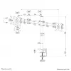 Neomounts NM-D135DSILVER Soporte para monitor 10-27 inch, pinza de mesa/pasacables de mesa, 8 kg, 25,4 cm (10 inch), 68,6 cm (27 inch), 100 x 100 mm, Plata
