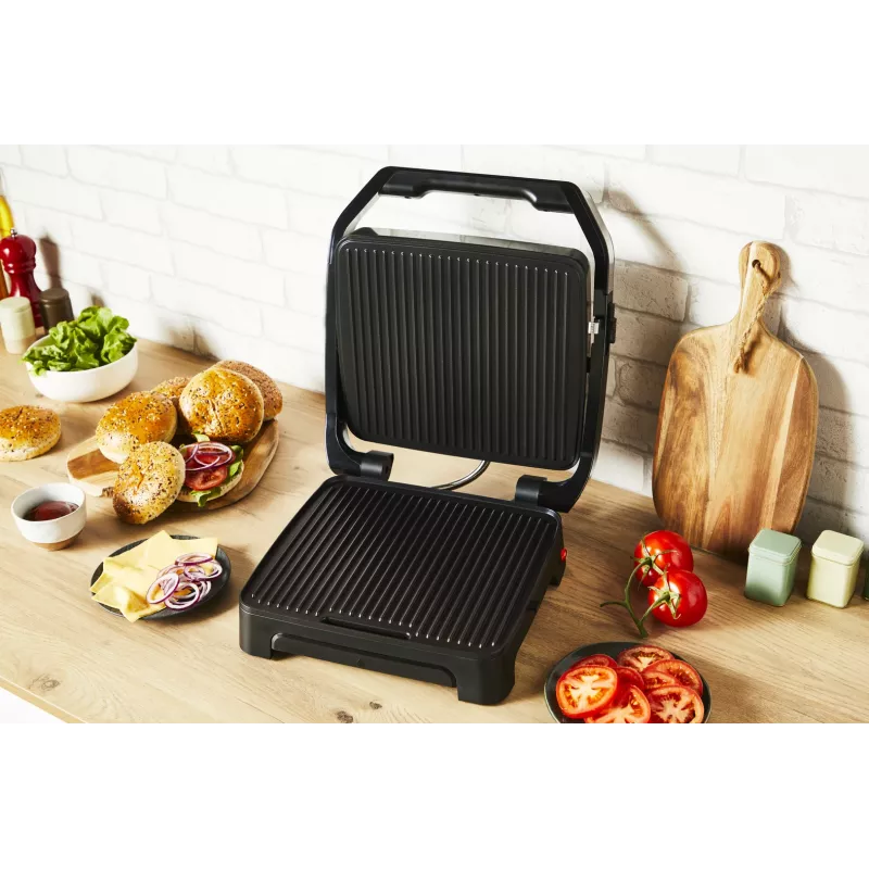 Parrilla de contacto Tefal Inicio Adjust GC272D10 con placas antiadherentes y temperatura ajustable