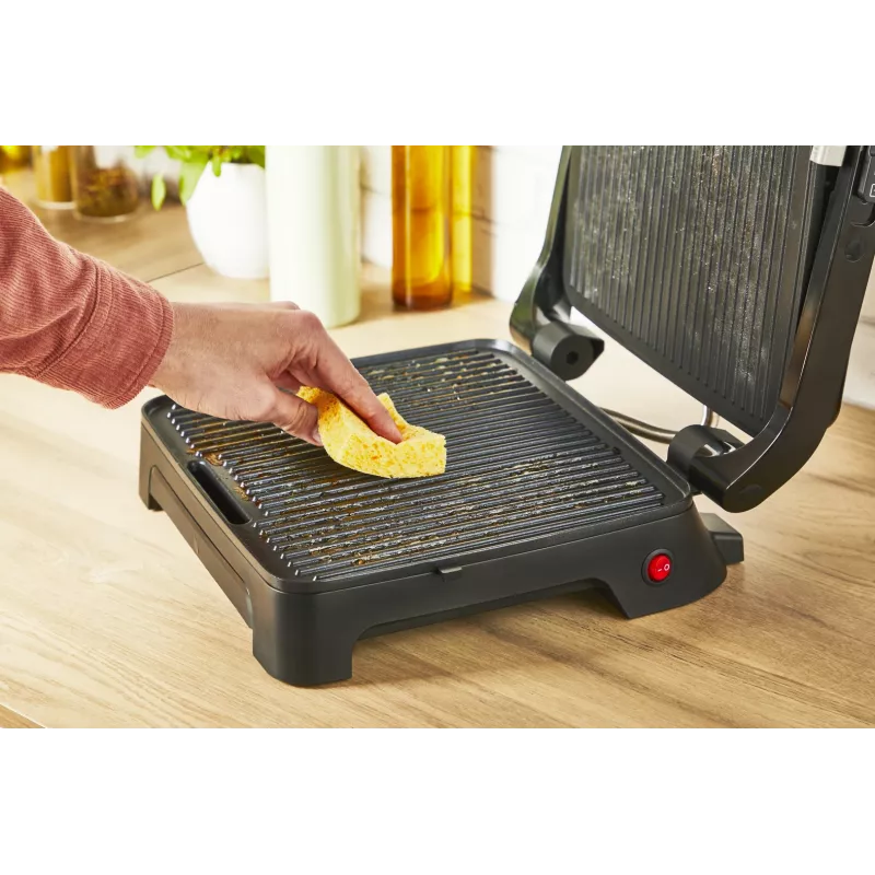 Parrilla de contacto Tefal Inicio Adjust GC272D10 con placas antiadherentes y temperatura ajustable
