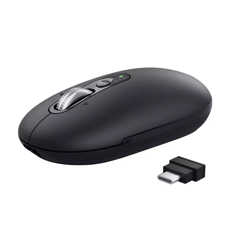 Ratón TRUST Seron Slim Multi — ratón de oficina ambidiestro, óptico 3200 DPI, RF Inalámbrico + Bluetooth, 7 botones, negro