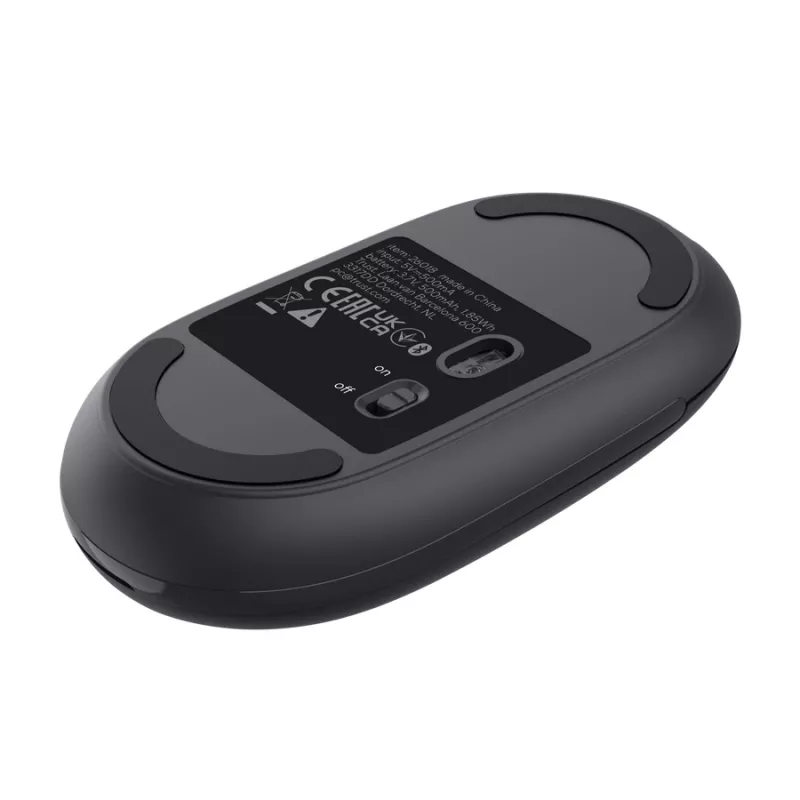 Ratón TRUST Seron Slim Multi — ratón de oficina ambidiestro, óptico 3200 DPI, RF Inalámbrico + Bluetooth, 7 botones, negro