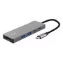 Hub USB Type-C TRUST 26062 — HDMI + USB 3.2 Gen 1 Type-A y Type-C, Gris, 5 conexiones