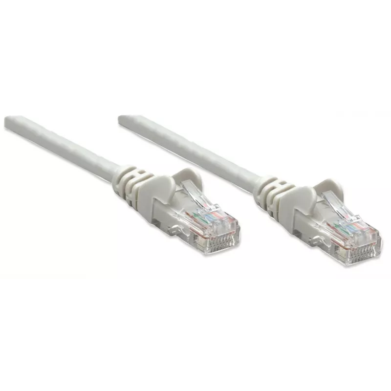 Intellinet Cable de red patch, Cat5e, 20m, Gris, CCA, U/UTP, PVC, RJ45, contactos dorados, protección antipellizcos, protección de conector moldeado, garantía de por vida