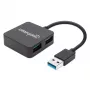 Manhattan 162296 hub USB-A de 4 puertos, 4x USB-A, 5 Gbps (USB 3.2 Gen1 / USB 3.0), alimentado por bus, de sobremesa