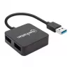 Manhattan 162296 hub USB-A de 4 puertos, 4x USB-A, 5 Gbps (USB 3.2 Gen1 / USB 3.0), alimentado por bus, de sobremesa