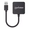 Manhattan 162296 hub USB-A de 4 puertos, 4x USB-A, 5 Gbps (USB 3.2 Gen1 / USB 3.0), alimentado por bus, de sobremesa