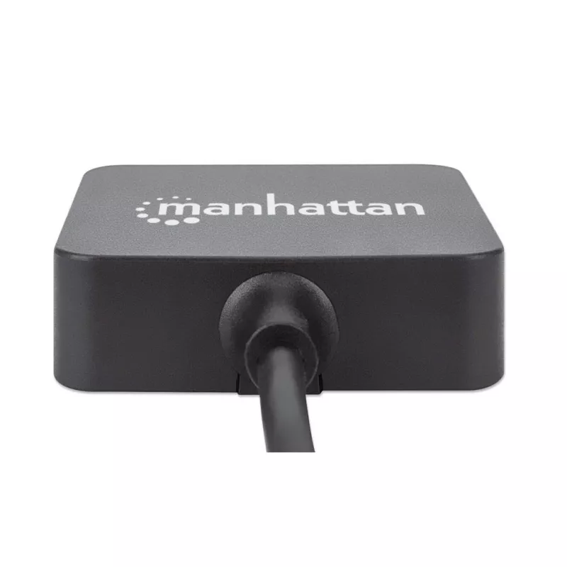 Manhattan 162296 hub USB-A de 4 puertos, 4x USB-A, 5 Gbps (USB 3.2 Gen1 / USB 3.0), alimentado por bus, de sobremesa