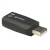 Manhattan 150859 adaptador de sonido 3D USB-A, de USB-A a entrada de micrófono y salida de audio de 3,5 mm, 480 Mbps (USB 2.0), estéreo