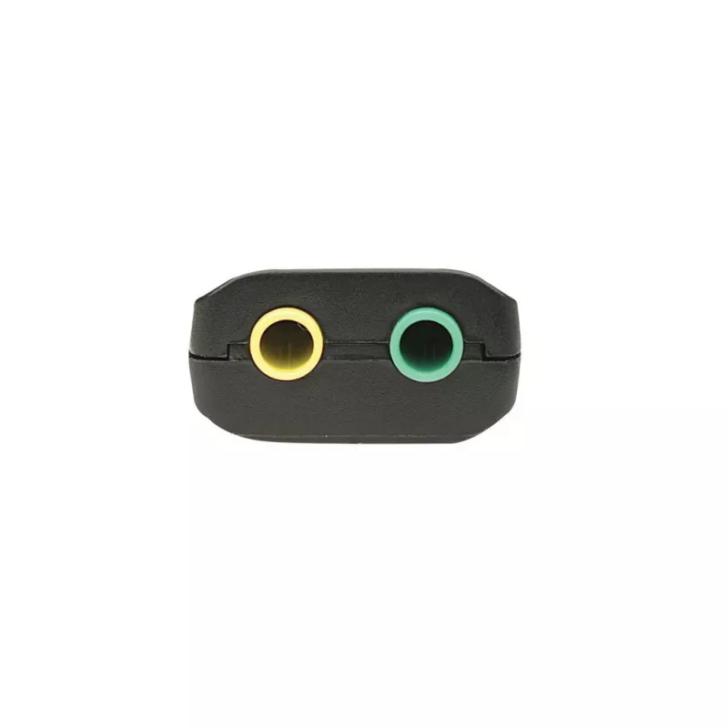 Manhattan 150859 adaptador de sonido 3D USB-A, de USB-A a entrada de micrófono y salida de audio de 3,5 mm, 480 Mbps (USB 2.0), estéreo