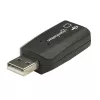 Manhattan 150859 adaptador de sonido 3D USB-A, de USB-A a entrada de micrófono y salida de audio de 3,5 mm, 480 Mbps (USB 2.0), estéreo