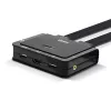 Conmutador KVM Lindy 2 puertos HDMI 4K30, USB 2.0 y audio con cable, 1920 x 1080 píxeles, negro