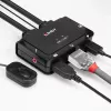 Conmutador KVM Lindy 2 puertos HDMI 4K30, USB 2.0 y audio con cable, 1920 x 1080 píxeles, negro