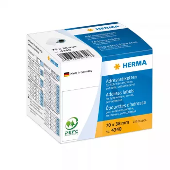Etiquetas de direcciones para máquinas de escribir HERMA 4340