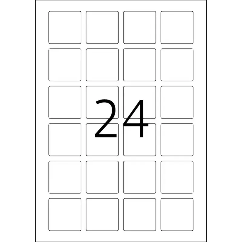Etiquetas con código QR HERMA 9642 A4 40x40 mm cuadradas papel blanco