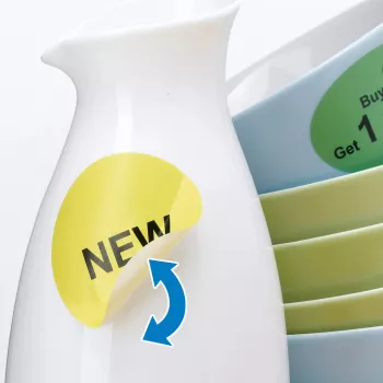 Etiquetas despegables HERMA A4 Ø 85 mm redondas blanco 600 unidades