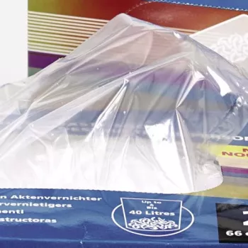 Bolsas de residuos de plástico Rexel para destructoras de entrada ancha 175L (paquete de 100)