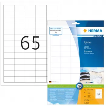 Etiqueta autoadhesiva para impresora HERMA Labels Premium A4 38,1 x 21,2 mm