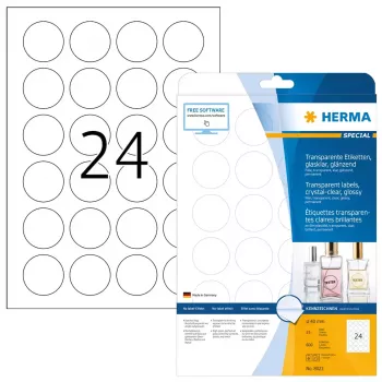Etiqueta de impresora autoadhesiva HERMA 8023 A4 Ø 40 mm