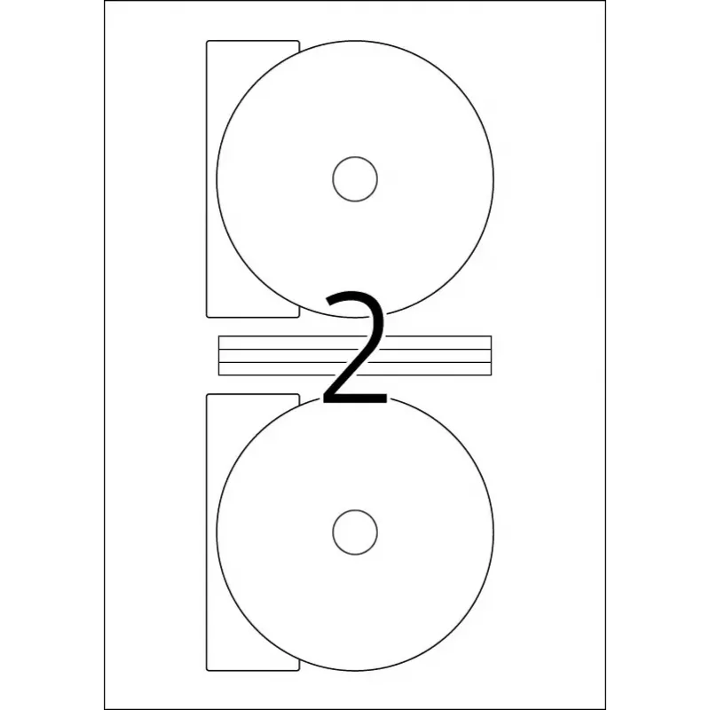 Etiqueta de impresora autoadhesiva HERMA Etiquetas para CD Maxi A4 Ø 116 mm