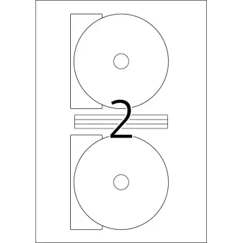 Etiquetas de impresora autoadhesivas HERMA Etiquetas para CD Maxi A4 Ø 116 mm